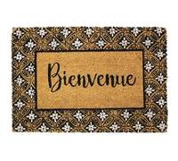 Douceur d'intérieur - Paillason en fibre de coco Bienvenue - 60 x 40 Cm - Marron et noir - Douceur d'intérieur Marron