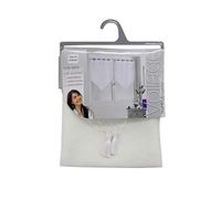 Douceur d'Intérieur, Paire de Voilages à Passants (2 x 60 x 120 cm) Lissea Blanc, Voile Sablé