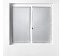 Douceur d'Intérieur, Paire de Voilages Passe-Tringle (2 x 60 x 120 Cm) Sandra Gris, Voile Sablé