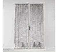 Douceur d'Intérieur, Paire de Voilages Passe-Tringle (2 x 70 x 200 Cm) Milza Anthracite, Voile Tissé