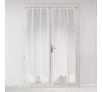 Douceur d'Intérieur, Paire de Voilages Passe-Tringle (2 x 70 x 200 Cm) Milza Blanc, Voile Tissé