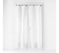 Douceur d'Intérieur Paire droite à anneaux Linka Voile tissé 2 x 70 x 200 cm Blanc