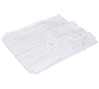 Douceur d'Intérieur, Paire Droite à Passants (2 x 45 x 160 cm) Filiane Blanc, Voile Sablé Appliqué