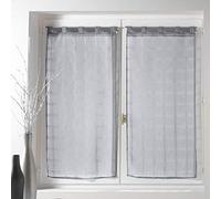 Douceur d'Intérieur Paire de voilages Candide à passants Gris 2 x 60 x 160 cm Voile sablé