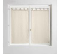 Douceur d'Intérieur - Paire droite à passants Carlin Lin - Voile tissé - 2 x 60 x 160 cm