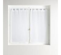 Douceur d'Intérieur, Paire Droite à Passants (2 x 60 x 160 cm) Luminea Blanc, Luminette Unie