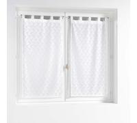 Paire de Voilages Maille "Fanny" 60x90cm Blanc