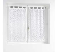 Douceur d'Intérieur, Paire Droite à Passants (2 x 60 x 90 cm) Manon Blanc, Maille