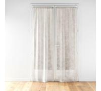 Douceur d'Intérieur, Paire Droite Passe-Tringle (2 x 70 x 240 cm) Karla Taupe, Voile Tissé Appliqué