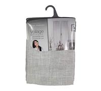Douceur d'Intérieur, Paire de Voilages Passe-Tringle (2 x 70 x 240 Cm) Milza Gris, Voile Tissé