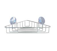 douceur d'intérieur, Panier d'angle de Douche (23 x 23 x 7.6 cm) Filaire Basic Chrome, Métal