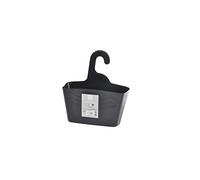 douceur d'intérieur, Panier de Douche (23.5 x 8.5 x 25.5 cm) Vitamine Anthracite, Plastique