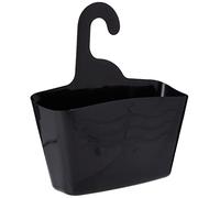 douceur d'intérieur, Panier de Douche (23.5 x 8.5 x 25.5 cm) Vitamine Noir, Plastique