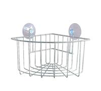 douceur d'intérieur, Panier de Douche d'angle (19 x 19 x 14,5 cm) Filaire Basic Chrome, Métal