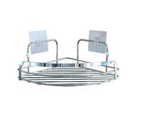 douceur d'intérieur, Panier de Douche d'angle (22,8 x 29,8 x 10 cm) Filaire Premium Chrome, Métal