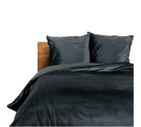 Douceur d'Intérieur, Parure 3 Pièces (240 x 220 cm) Velina Anthracite, 100% Polyester