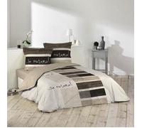Housse de couette - 220 x 240 cm + taies - Bambou - Choco - Taupe