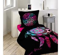 Douceur d'Intérieur Housse de couette enfant Porte Bonheur 140 x 200 cm + 1 taie Coton 42 fils