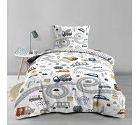 Douceur d'Intérieur Parure de lit enfant réversible 2 pièces PTI Bolide 140x200 cm 100% coton