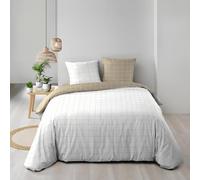 Douceur d'Intérieur Parure de lit Cadria 240 x 220 cm 3 pièces 100% coton Naturel