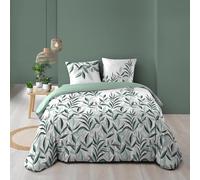 Douceur d'Intérieur – Parure de lit 3 pièces Eldorado 240 x 220 cm 100% coton Vert