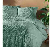 Douceur d'Intérieur - Parure de lit Heltie 3 pièces 240×220 cm microfibre tuftée Sauge