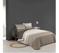 Douceur d'Intérieur Parure de lit Pacha 6 pièces 240 x 220 cm 100% coton Marron