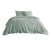 Douceur d'intérieur - Parure de lit GRANA - 100% coton - 220 x 240 cm - Sauge - GRANA Douceur d'intérieur Vert G