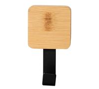 douceur d'intérieur, Patère Adhésive avec 1 Crochet (9,2 x 5 x 3,6 cm) Fixeo Noir, Bambou et Métal Uni