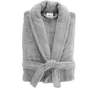 Douceur d'Intérieur, Peignoir de Bain, 100% Coton, Tendresse, Gris Perle