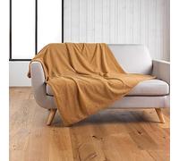 Douceur d'Intérieur, Plaid (125 x 150 cm) Wooly Camel, Bouclette Unie