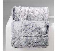 Douceur d'Intérieur, Plaid (180 x 220 cm) Antartic Gris, Imitation Fourrure