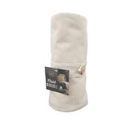 Douceur d'Intérieur, Plaid (220 x 240 cm) Lucile Naturel, Polycoton Uni