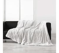Douceur d'Intérieur – Plaid Alaska Chaud Hiver 125 x 150 cm Imitation fourrure & Sherpa Naturel