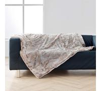 Douceur d'Intérieur-Plaid Antartic Choco-Chaud Hiver-125x150 cm-Imitation fourrure et polaire