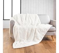 Douceur d'Intérieur Plaid Foxy chaud 125 x 150 cm imitation fourrure et Sherpa Naturel