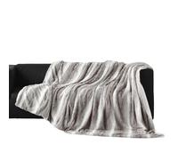 Douceur d'Intérieur, Plaid Chaud Hiver (125 x 150 cm) Sven Naturel, Imitation Fourrure & Sherpa