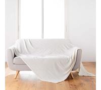 Plaid Flanelle Uni "Arya" 180x220cm Naturel