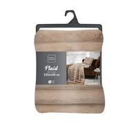 Douceur d'Intérieur Plaid Hiver Chaud 125 x 150 cm Imitation fourrure Boudoir Sable