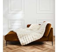 Douceur d'Intérieur Plaid Mounty Hiver Chaud Imitation fourrure 125 x 150 cm Naturel