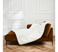 Douceur d'Intérieur Plaid Hiver Chaud (180 x 220 cm) Boudoir Naturel, Imitation Fourrure