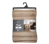 Douceur d'Intérieur Plaid Hiver Chaud (180 x 220 cm) Boudoir Sable, Imitation Fourrure