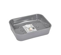 douceur d'intérieur, Porte-Savon (11.9 x 8.9 x 2.3 cm) Vitamine Anthracite, Plastique Soft Touch