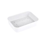 Douceur d'Intérieur – Porte-savon Vitamine – Plastique Soft Touch 11,9 x 8,9 x 2,3 cm Blanc