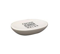 Douceur d'Intérieur, Porte-Savon (12,3 x 8,4 x 3 cm) Tikal Blanc, Céramique Imprimée