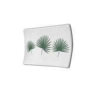 Douceur d'Intérieur, Porte-Savon (14 x 9 x 2,5 cm) Jungly Vert, Céramique Imprimée