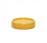 Douceur d'Intérieur, Porte-Savon (Diamètre 10 x 3,5 cm) Bullea Ocre, Céramique Unie