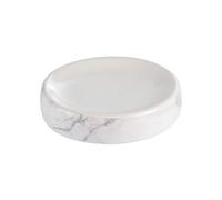 Douceur d'Intérieur, Porte-Savon (Diamètre 11 x 2,5 cm) Marbre Gris, Céramique Imprimée