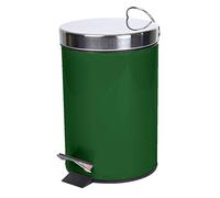 Douceur d'Intérieur, Poubelle à Pédale (3 l) Metalia Kaki, Métal Uni