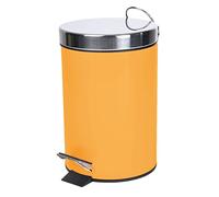Douceur d'Intérieur, Poubelle à Pédale (3 l) Metalia Ocre, Métal Uni